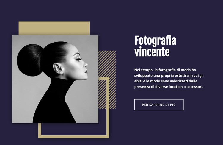 Fotografia di moda vincente Mockup del sito web