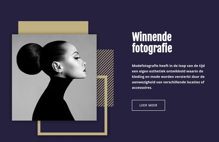 Winnende modefotografie Website mockup