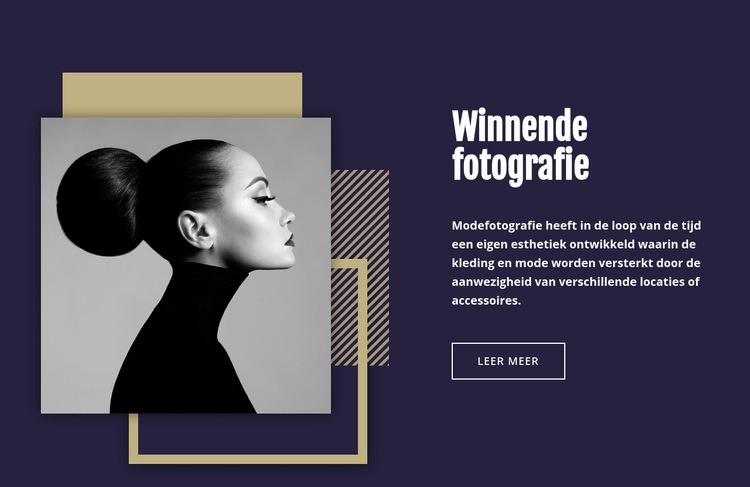 Winnende modefotografie Website ontwerp