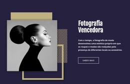 Fotografia De Moda Vencedora - Modelo HTML5 De Página Única