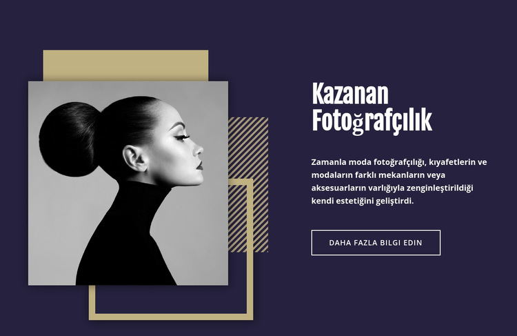Kazanan Moda Fotoğrafçılığı Web Sitesi Şablonu