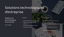 Modèle HTML5 Premium Pour Plateforme Technologique D'Entreprise