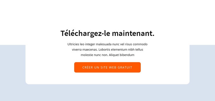 Téléchargez-le maintenant Modèle d'une page