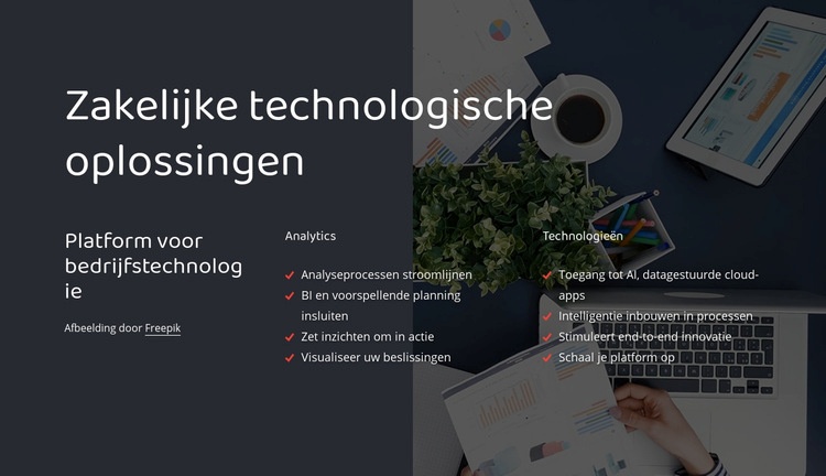 Zakelijk technologieplatform Html Website Builder