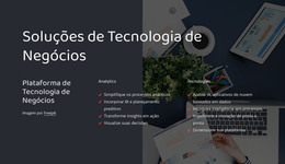 Página HTML Para Plataforma De Tecnologia De Negócios