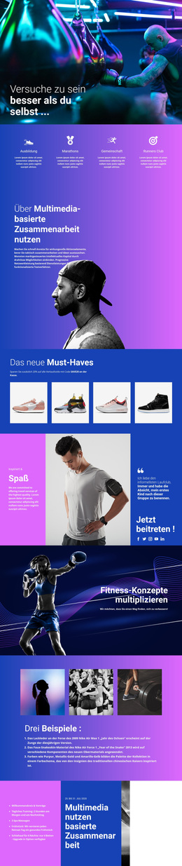 Bessere Art Sport Zu Treiben – Benutzerdefiniertes WordPress-Theme