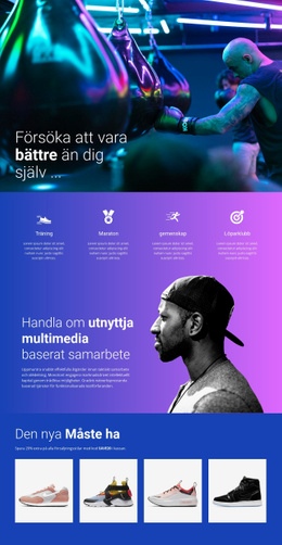 Bättre Sätt Att Göra Sport - Modern Webbplatsdesign