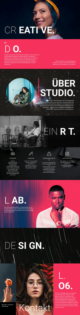 Kreatives Designstudio – Kostenloses Professionelles Joomla-Template