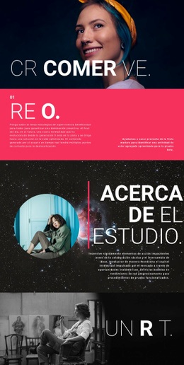 Estudio De Diseño Creativo: Plantilla De Una Página Lista Para Usar