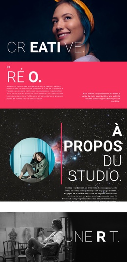 Studio De Design Créatif – Modèle D'Une Page Prêt À L'Emploi