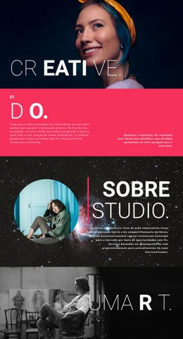 Um Design De Site Exclusivo Para Estúdio De Design Criativo