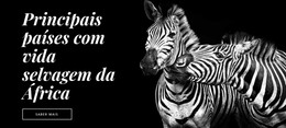 Modelo De Site Para A Fauna Da África