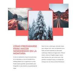 Vacaciones De Senderismo Por La Montaña - Plantilla De Una Página