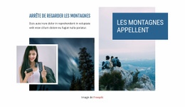 Conception Du Site Pour Les Montagnes Appellent