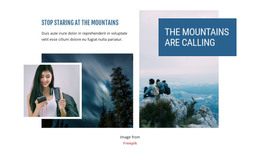 Free HTML For The Mountains Are Calling