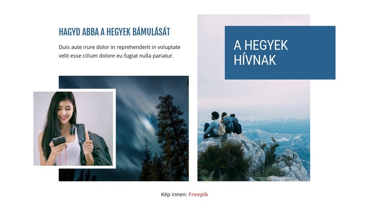 A hegyek hívnak WordPress Téma