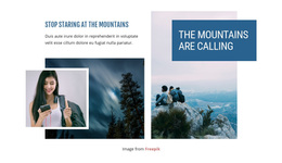 The Mountains Are Calling - Best One Page Website