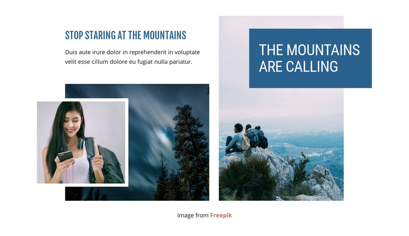 The Mountains are Calling Wix Template Alternative