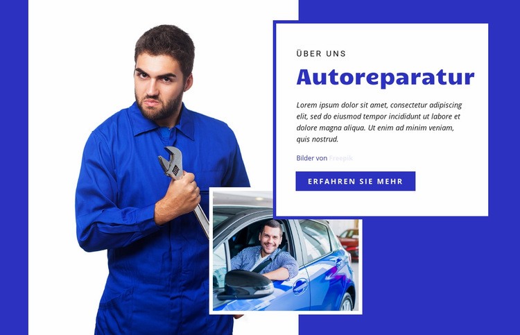Fahrzeugservice- und Reparaturzentrum Website-Modell