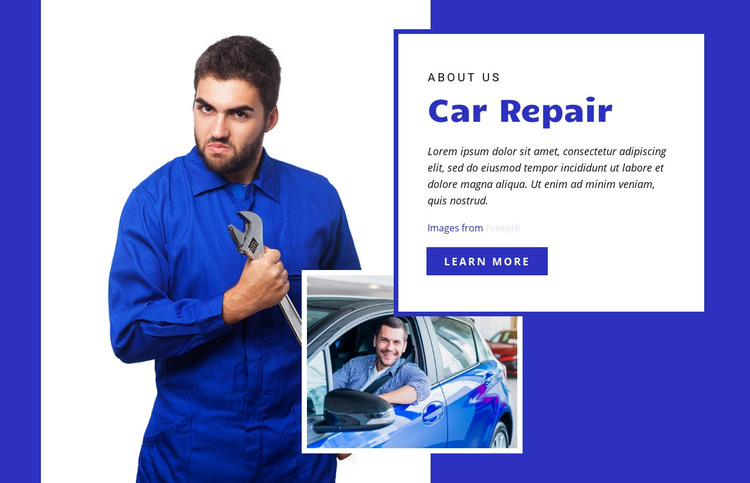 Vehicle service and repair center Homepage Design