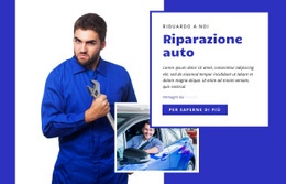 Centro Assistenza E Riparazione Veicoli - Mockup Di Sito Web Professionale