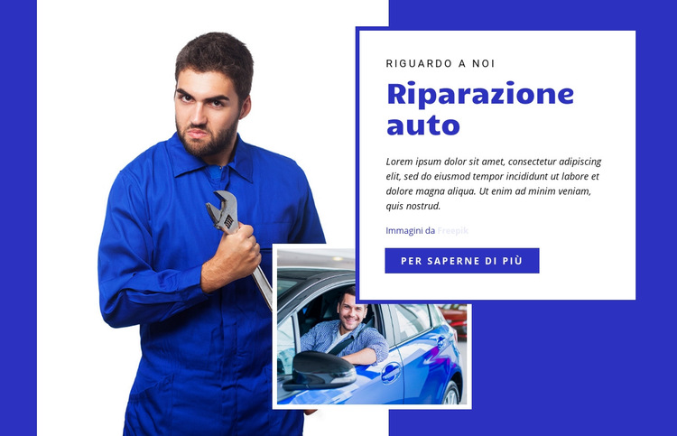 Centro assistenza e riparazione veicoli Modello di sito Web