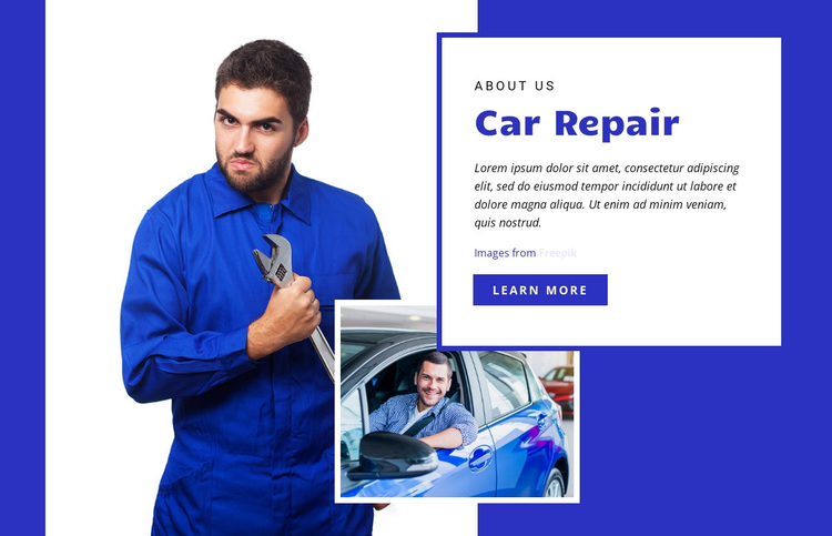 Vehicle service and repair center Joomla Page Builder