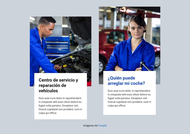 Grandes mecánicos de automóviles Plantilla CSS