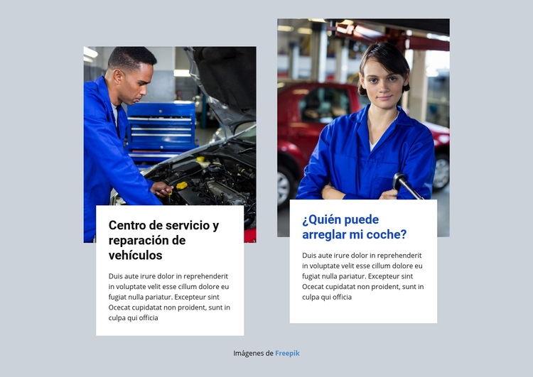 Grandes mecánicos de automóviles Tema de WordPress