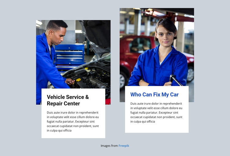 Great car mechanics One Page Template