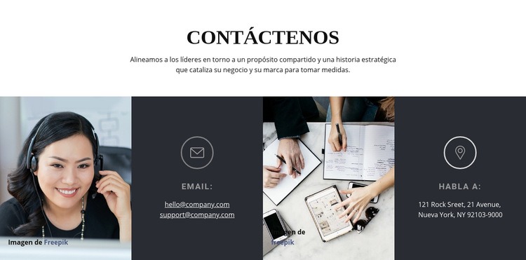 Póngase en contacto con nosotros Diseño de páginas web