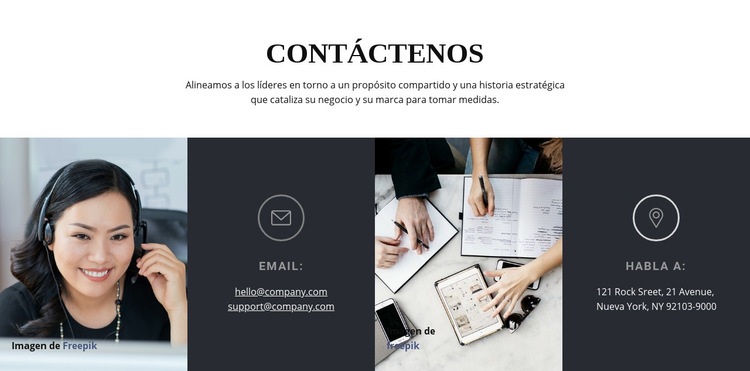 Póngase en contacto con nosotros Plantilla