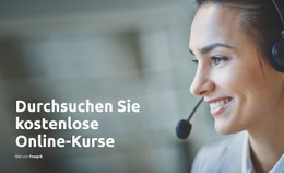 Online-Lernen Zu Hause Zielseitenvorlage