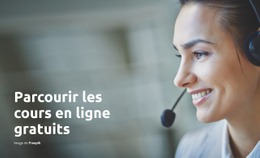 Apprentissage À Domicile En Ligne - Maquette De Site Web De Fonctionnalités