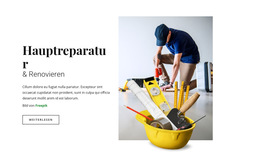 Website-Layout Für Hausreparatur Und Renovierung