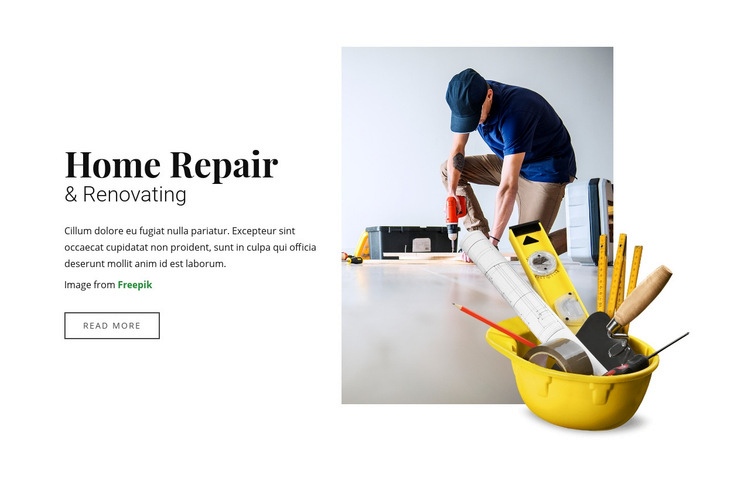 Home  Repair and Renovating Elementor Template Alternative