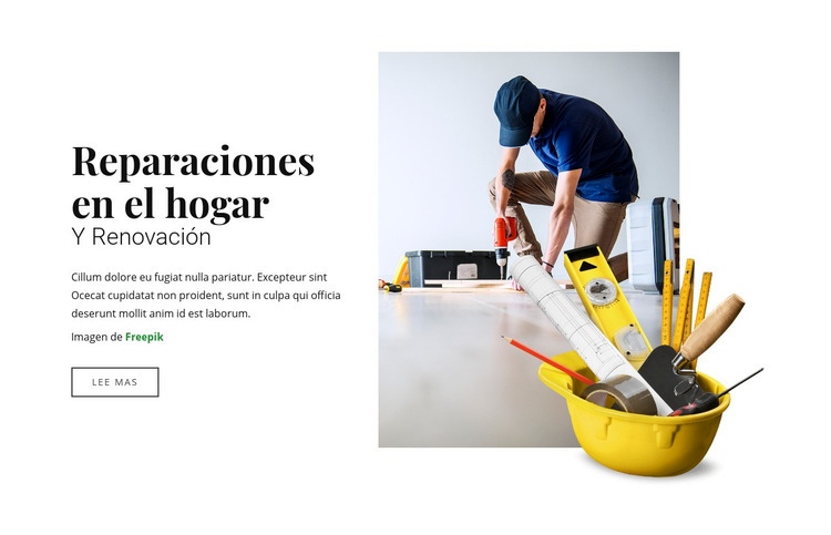 Reparación y renovación de viviendas Creador de sitios web HTML