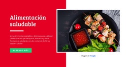 Diseño De Sitio Web Para Comida Sana Y Deliciosa