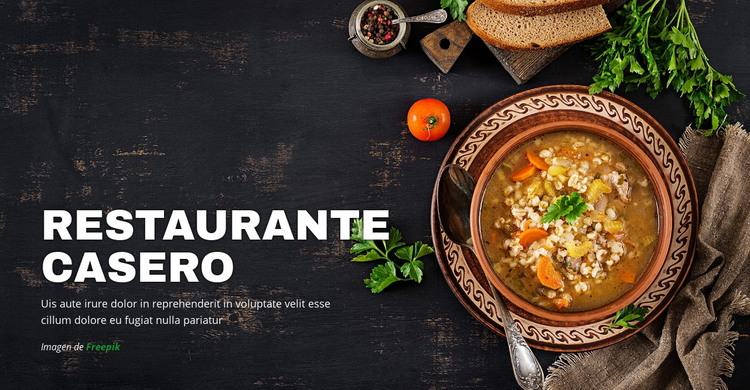 Acogedor restaurante casero Plantilla HTML