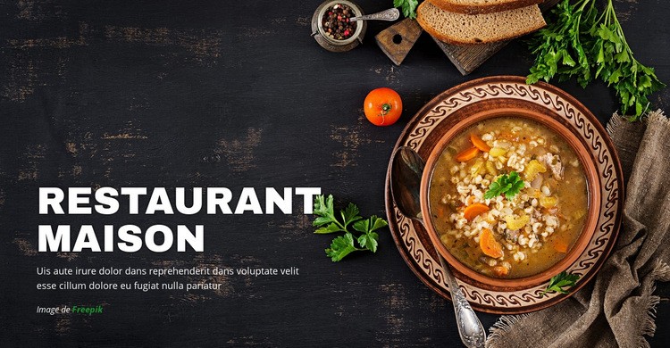Restaurant fait maison confortable Créateur de site Web HTML