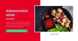 Manger Sainement Et Délicieux Modèle HTML CSS Simple