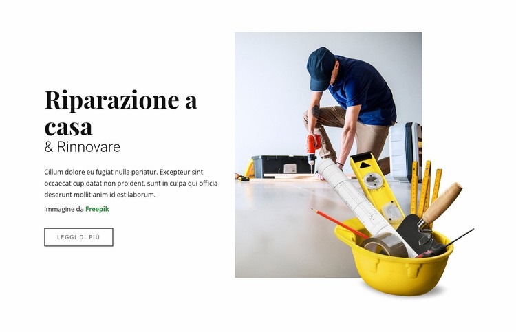 Riparazione e ristrutturazione della casa Modelli di Website Builder