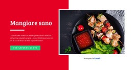 Mockup Del Sito Web Per Mangiare Sano E Gustoso