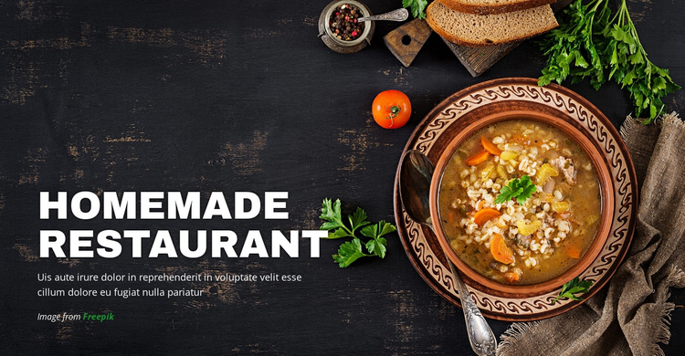 Cozy Homemade Restaurant One Page Template