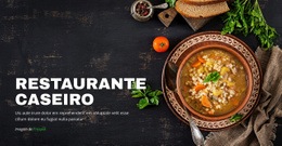 Modelo Web Responsivo Para Restaurante Caseiro Aconchegante