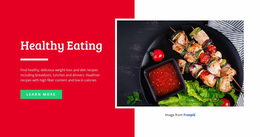 Healthy And Yummy Eating - Functionality Homepage Design