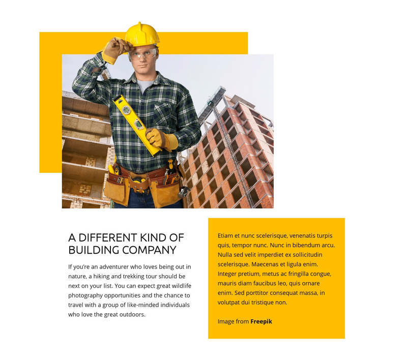 General contracting services Squarespace Template Alternative