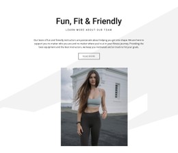 Fun, Fit And Friendly Store Template