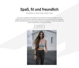 Spaß, Fit Und Freundlich Store-Vorlage