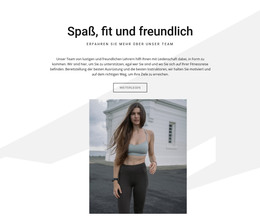 Spaß, Fit Und Freundlich - HTML-Vorlagen-Download